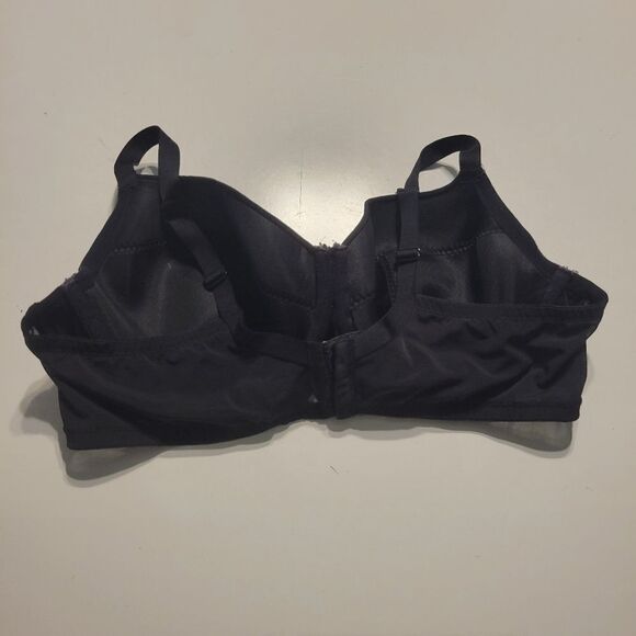 46D CACIQUE BALCONETTE BLACK MESH BACK SEXY UNDERWIRE BRA 46 D - Picture 4 of 6